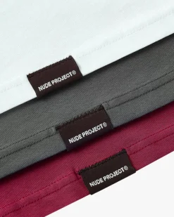 Nude Project Pack De 3 Camisetas Básicas Blanca/Gris Oscuro/Granate Outlet