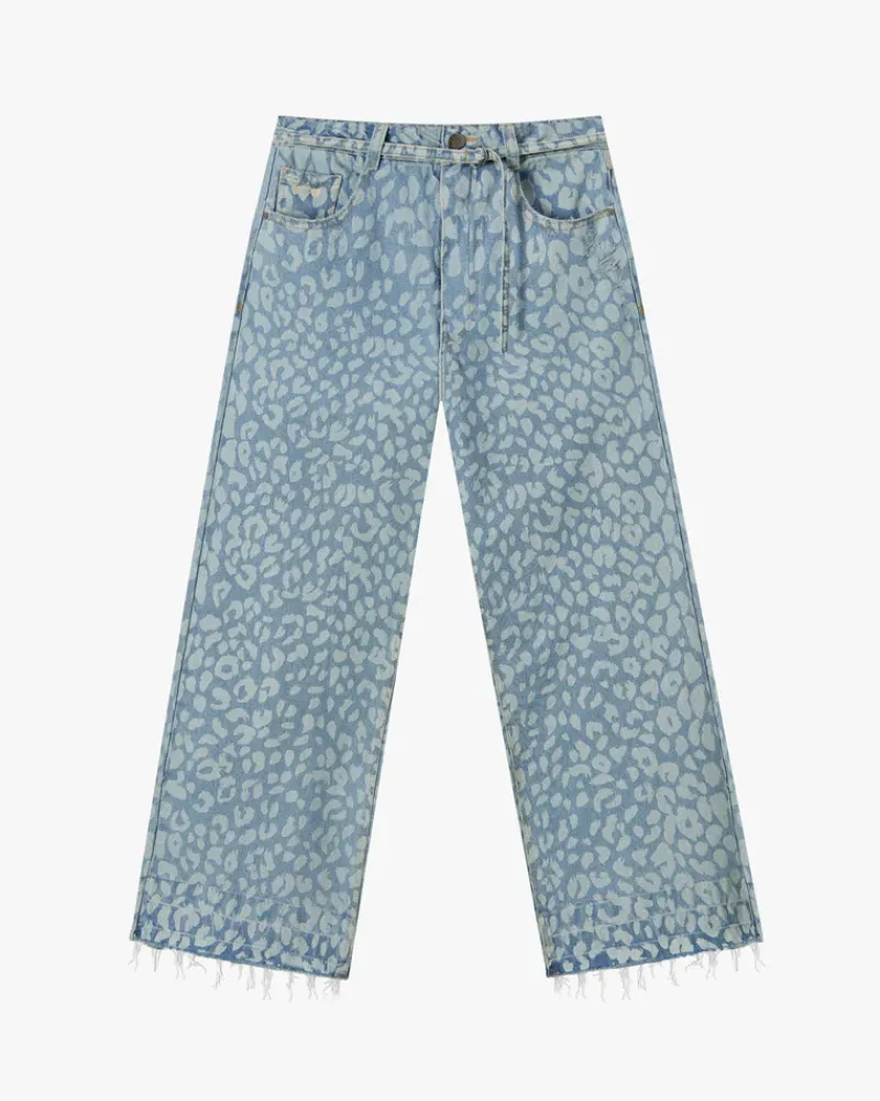 Nude Project Pantalón Baggy Animal Print Old Denim Discount