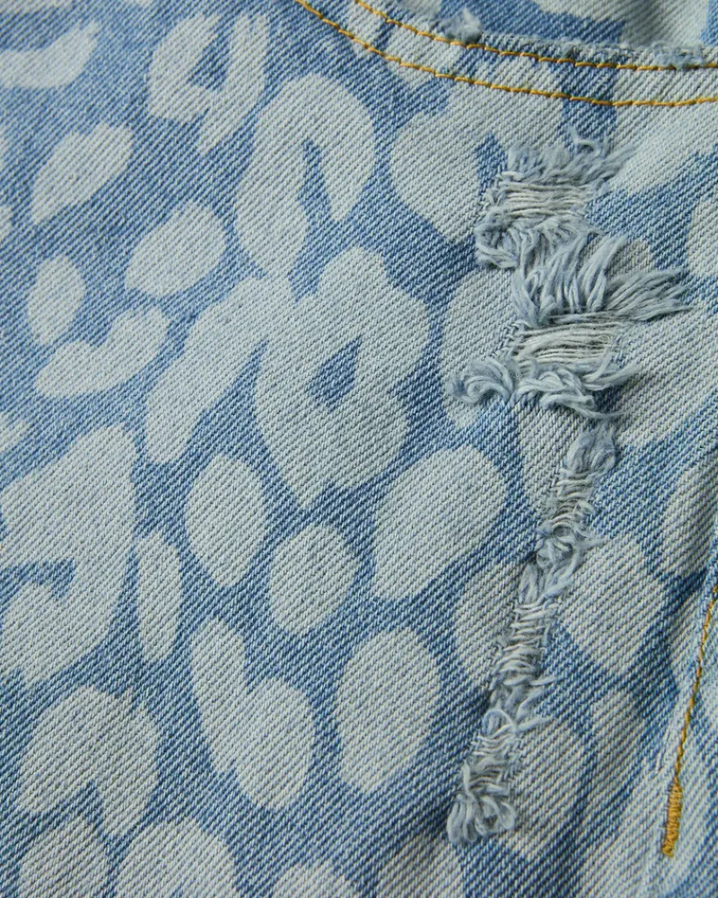 Nude Project Pantalón Baggy Animal Print Old Denim Discount