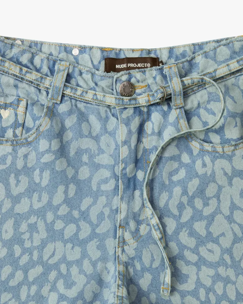 Nude Project Pantalón Baggy Animal Print Old Denim Discount