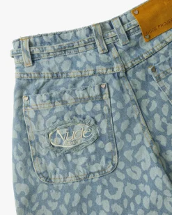 Nude Project Pantalón Baggy Animal Print Old Denim Discount