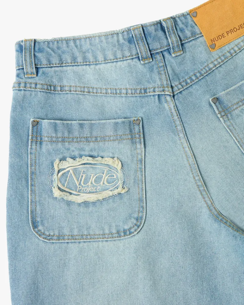 Nude Project Pantalón Baggy Azul Old Best