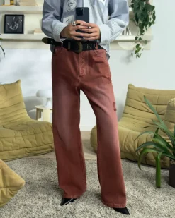 Nude Project Pantalón Bootcut Rojo Online