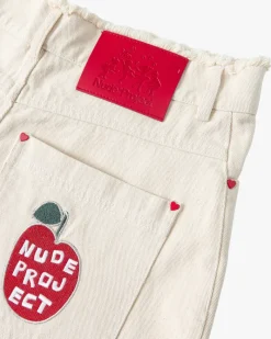 Nude Project Pantalón Corto Apple Crew Denim Raw Hot