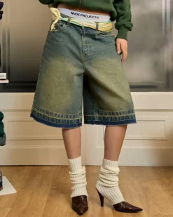 Nude Project Pantalón Corto Baggy Indigo Old Denim Hot