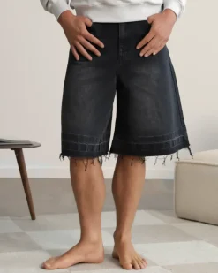 Nude Project Pantalón Corto Baggy Negro Old Denim Online