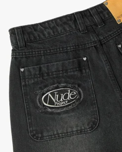 Nude Project Pantalón Corto Baggy Negro Old Denim Online