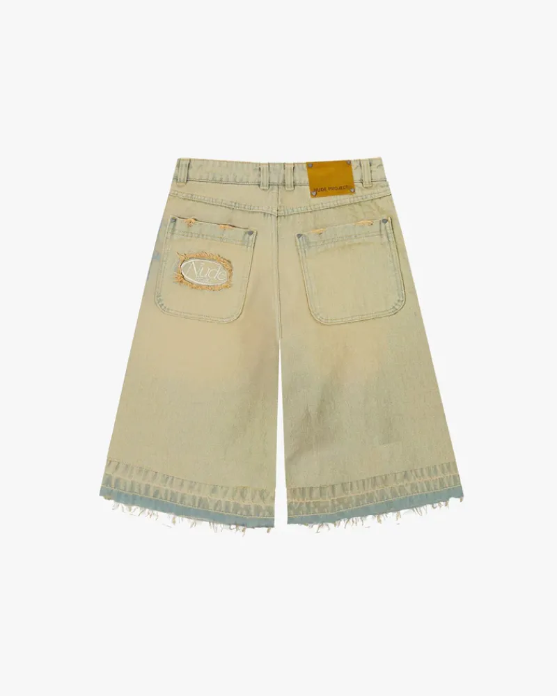 Nude Project Pantalón Corto Baggy Sand Wash Old Denim Hot