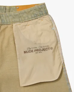 Nude Project Pantalón Corto Baggy Sand Wash Old Denim Hot
