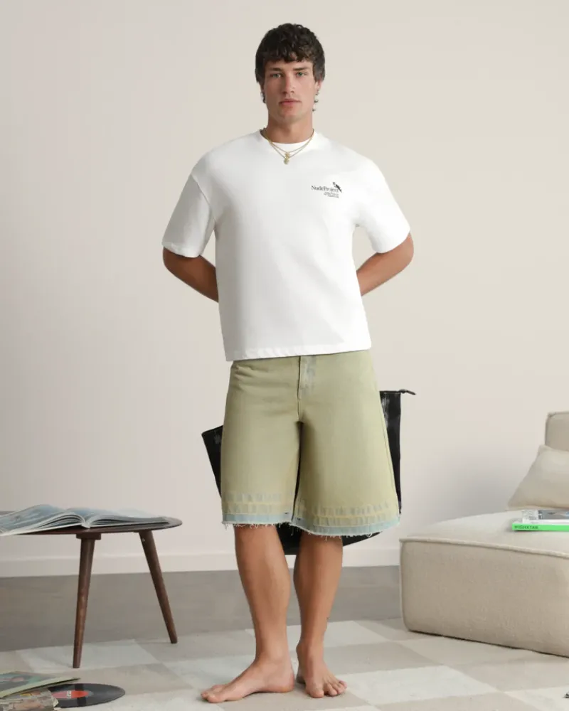 Nude Project Pantalón Corto Baggy Sand Wash Old Denim Hot