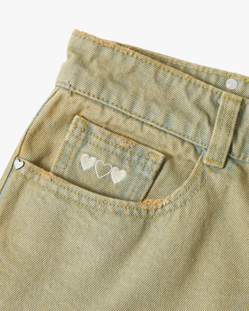 Nude Project Pantalón Corto Baggy Sand Wash Old Denim Hot