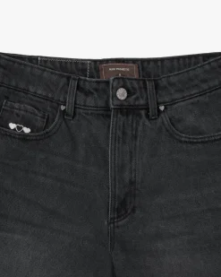 Nude Project Pantalón Corto Basic Denim Negro Discount
