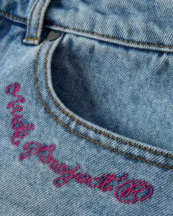Nude Project Pantalón Corto Denim Flowers Outlet