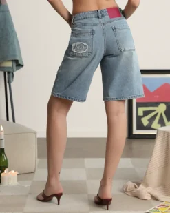 Nude Project Pantalón Corto Denim Lace Best