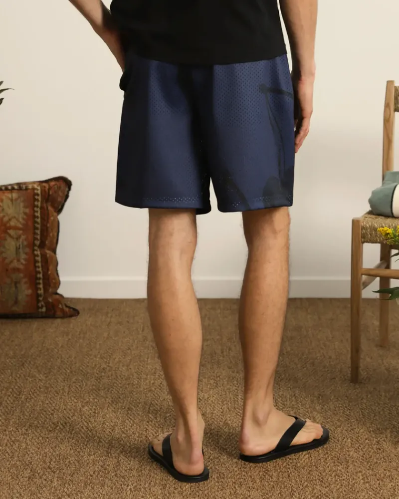 Nude Project Pantalón Corto Mesh Azul Marino