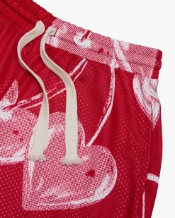 Nude Project Pantalón Corto Mesh Rojo Sale