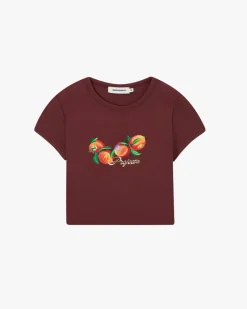 Nude Project Peach Top Burgundy New