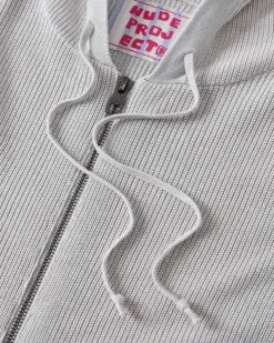 Nude Project Perfect Cropped Zip-Up Hoodie Grey Clearance