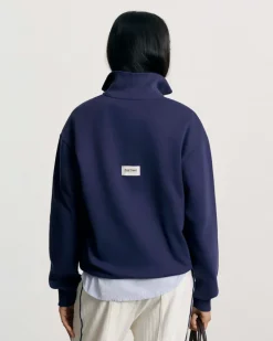 Nude Project Quarter Zip Origins Azul Marino Clearance