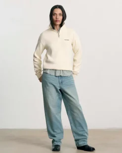 Nude Project Quarter Zip Origins Blanco Crema