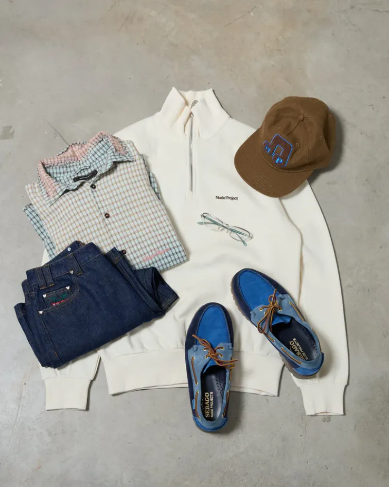 Nude Project Quarter Zip Origins Blanco Crema