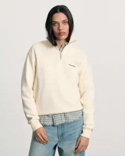 Nude Project Quarter Zip Origins Blanco Crema