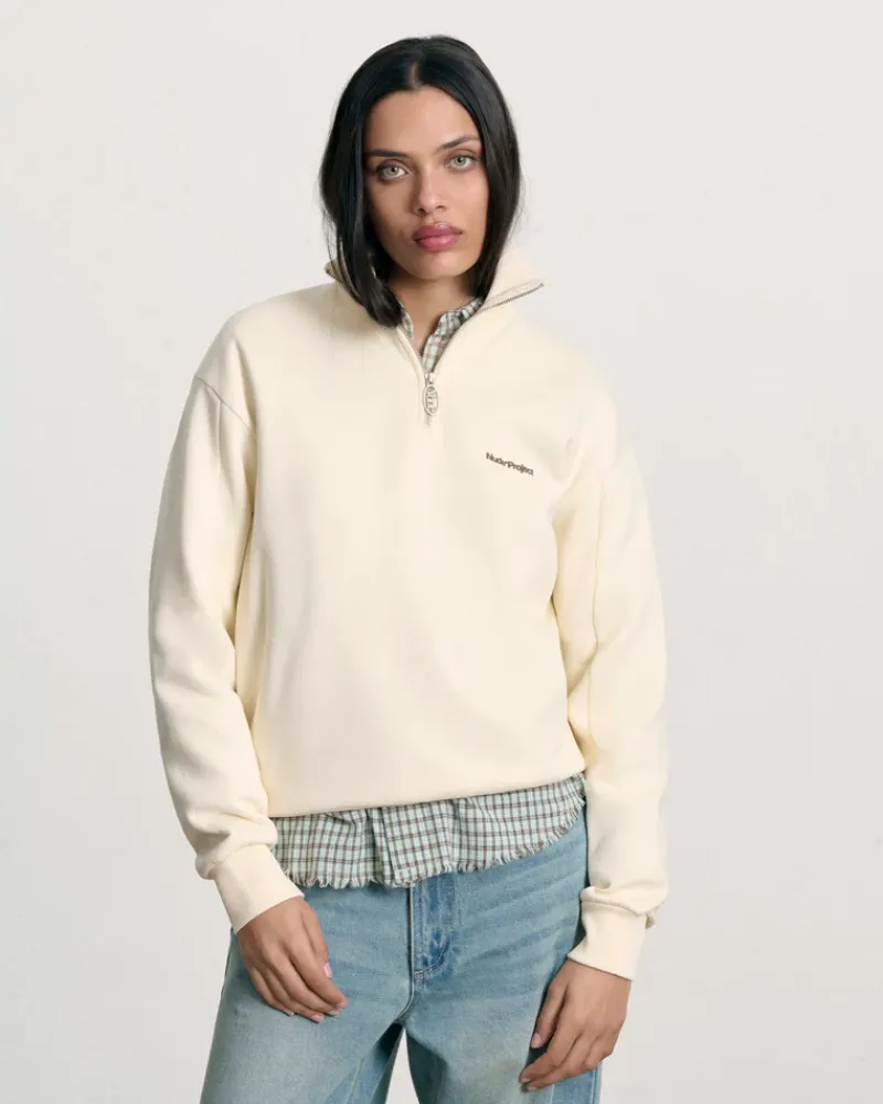 Nude Project Quarter Zip Origins Blanco Crema
