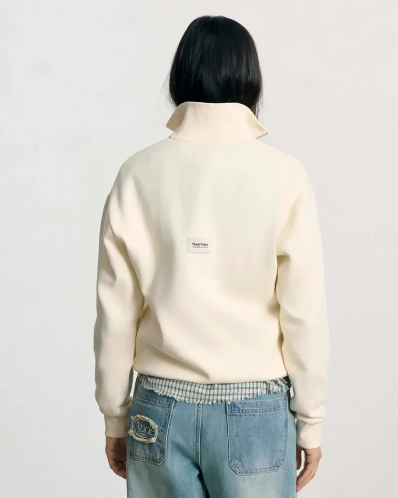 Nude Project Quarter Zip Origins Blanco Crema