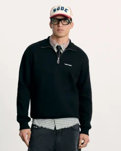 Nude Project Quarter Zip Origins Negro Discount