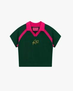 Nude Project R10 Knit Polo Forest Green Discount