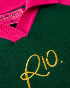 Nude Project R10 Knit Polo Forest Green Discount