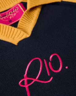 Nude Project R10 Knit Polo Navy Best