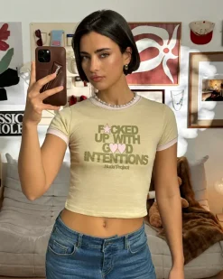 Nude Project Still Fucked Up* Top Beige Outlet