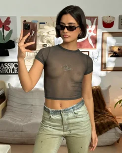 Nude Project Strass Top Ash Sale