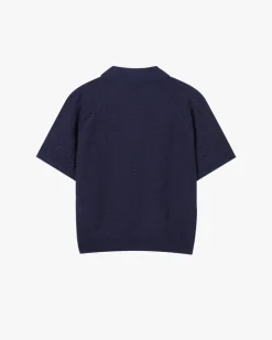 Nude Project Structure Knit Polo Navy Best