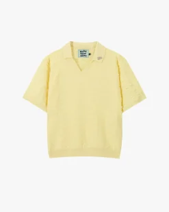 Nude Project Structure Knit Polo Yellow Online