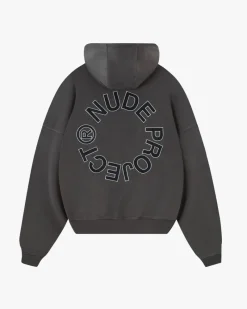 Nude Project Sudadera Boxy Kory Gris Oscuro New