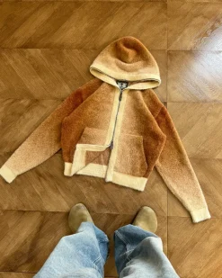Nude Project Sudadera Con Cremallera Gradient Marrón Discount