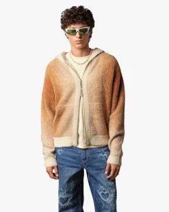 Nude Project Sudadera Con Cremallera Gradient Marrón Discount
