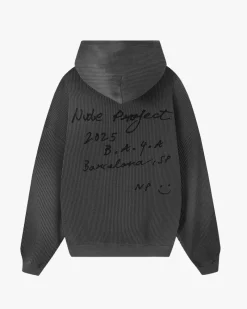 Nude Project Sudadera con Cremallera Global Soon Waffle Gris Oscuro Online