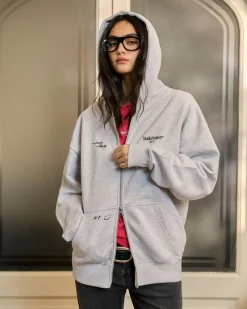 Nude Project Sudadera Con Cremallera Global Soon Gris Outlet