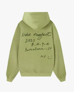 Nude Project Sudadera con Cremallera Global Soon Waffle Verde Discount