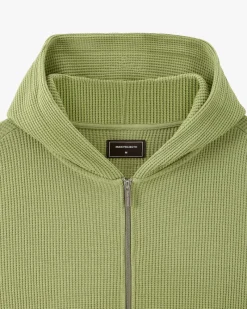 Nude Project Sudadera con Cremallera Global Soon Waffle Verde Discount