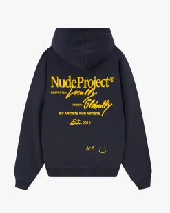 Nude Project Sudadera Con Cremallera Global Soon Azul Marino Sale
