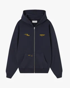 Nude Project Sudadera Con Cremallera Global Soon Azul Marino Sale