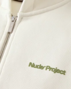 Nude Project Sudadera Con Cremallera God is a DJ Blanco Crema
