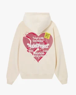 Nude Project Sudadera Con Cremallera Heartbroken Blanco Crema Discount