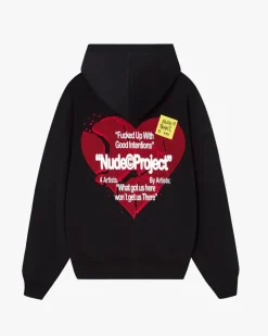 Nude Project Sudadera Con Cremallera Heartbroken Negra Outlet