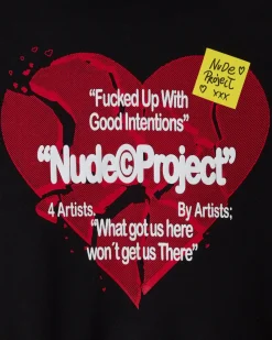 Nude Project Sudadera Con Cremallera Heartbroken Negra Outlet