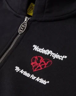 Nude Project Sudadera Con Cremallera Heartbroken Negra Outlet